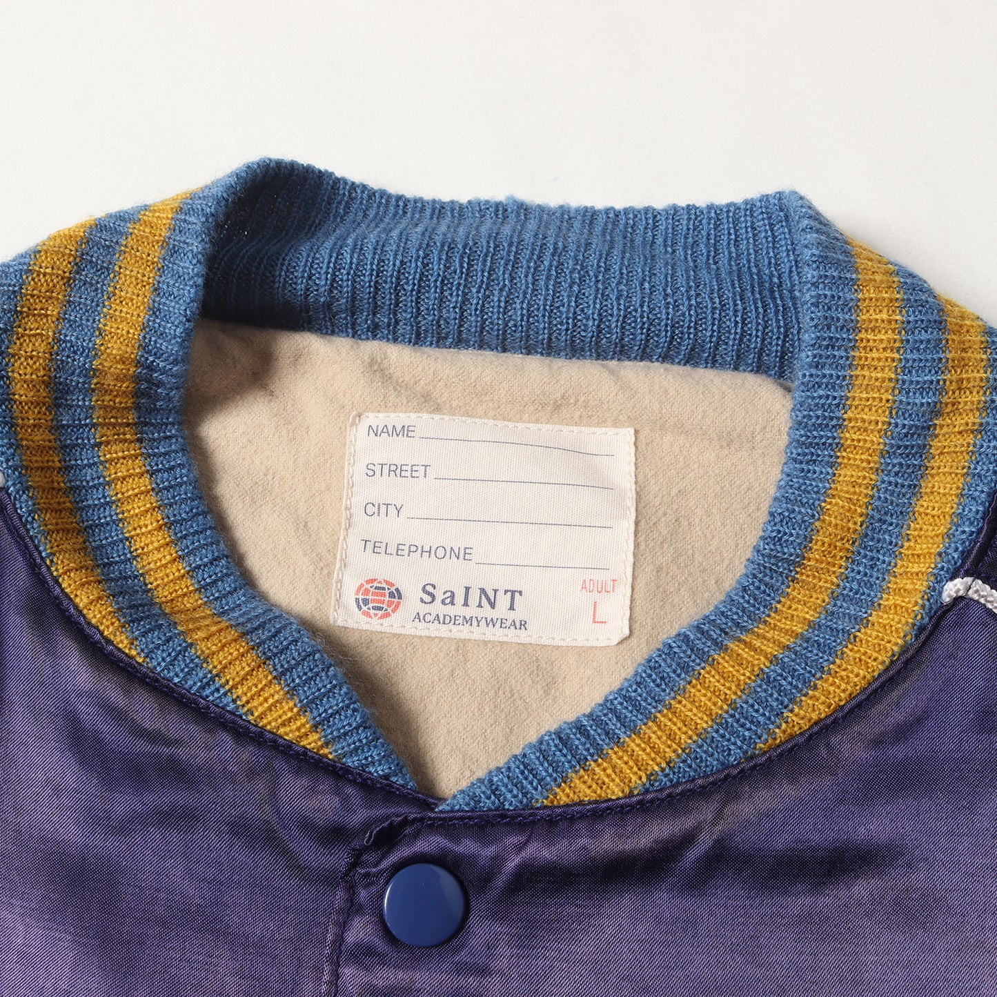 23SS ×SHERMER ACADEMY ヴィンテージ加工 サテン スタジャン(SA_SKASTADIUM JKT)