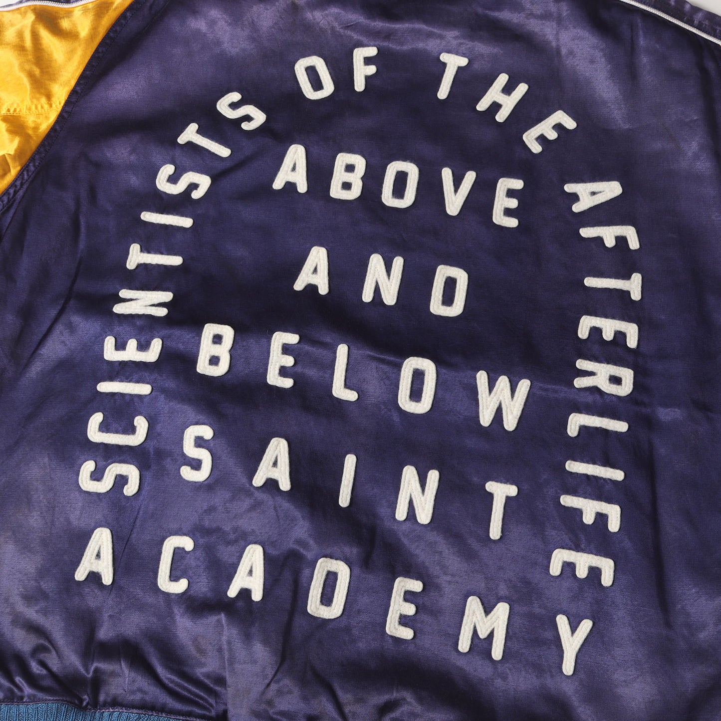 23SS ×SHERMER ACADEMY ヴィンテージ加工 サテン スタジャン(SA_SKASTADIUM JKT)