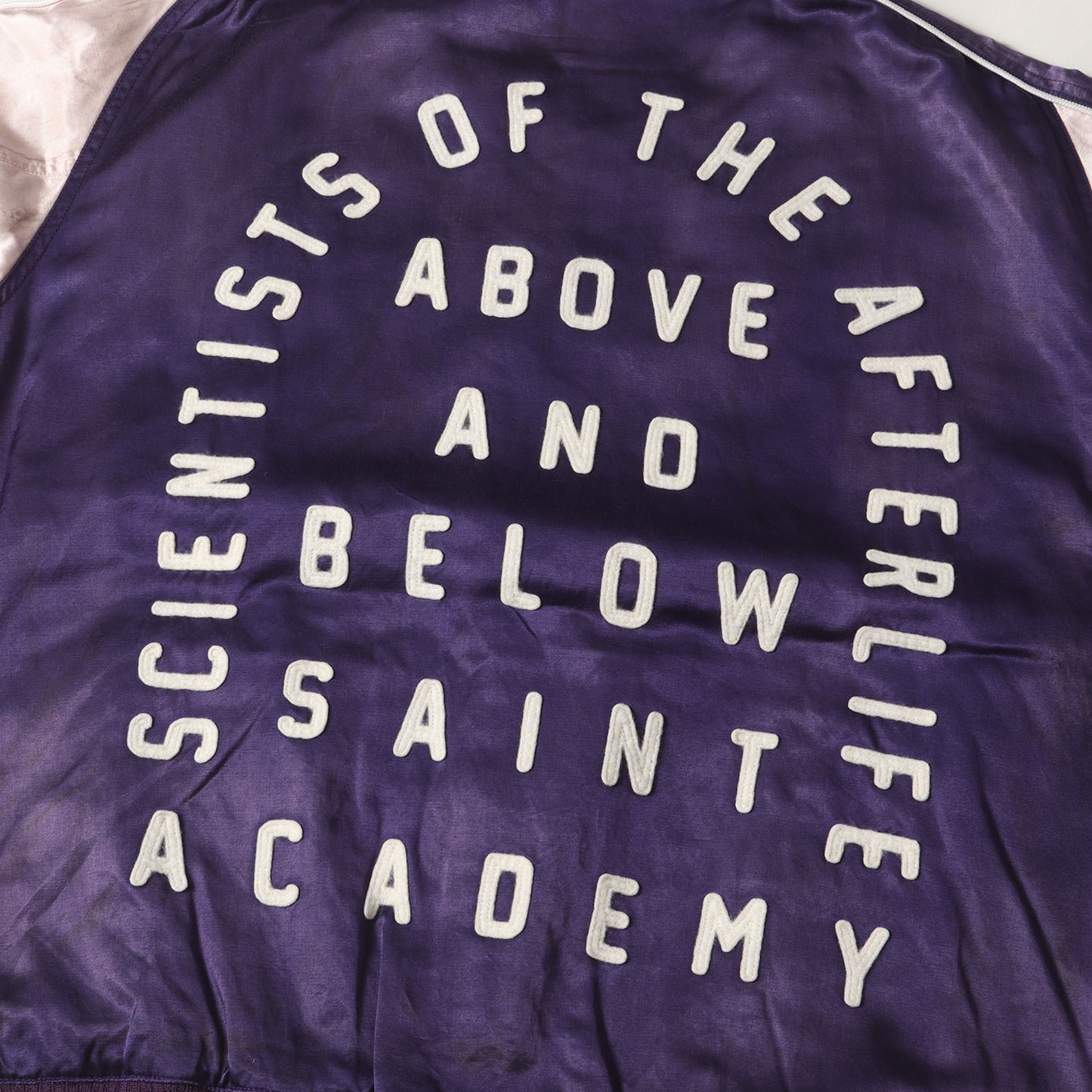 22AW ×SHERMER ACADEMY ヴィンテージ加工 サテン スタジャン(SA_SKASTADIUM JKT)