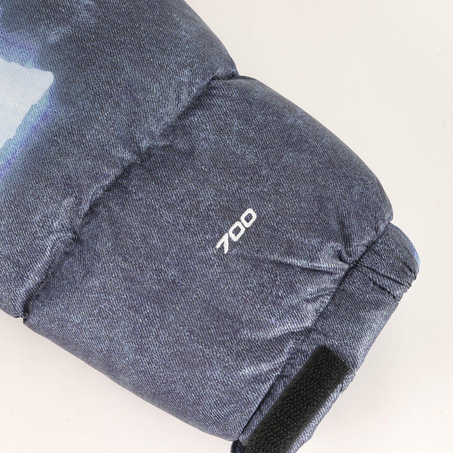 21AW ×THE NORTH FACE ブリーチド デニム プリント ヌプシ ダウンジャケット(Bleached Denim Print Nuptse Jacket)