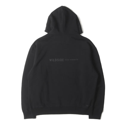 23AW ×WILDSIDE YOHJI YAMAMOTO ロゴプリント スウェットパーカー(SWEAT HOODIE)