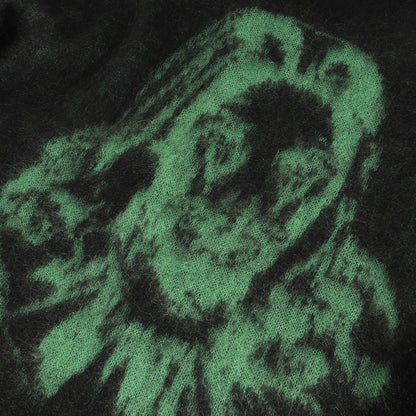 22AW ×BORN X RAISED キリスト モヘヤニット セーター(B&R_KNIT_CLOWN)