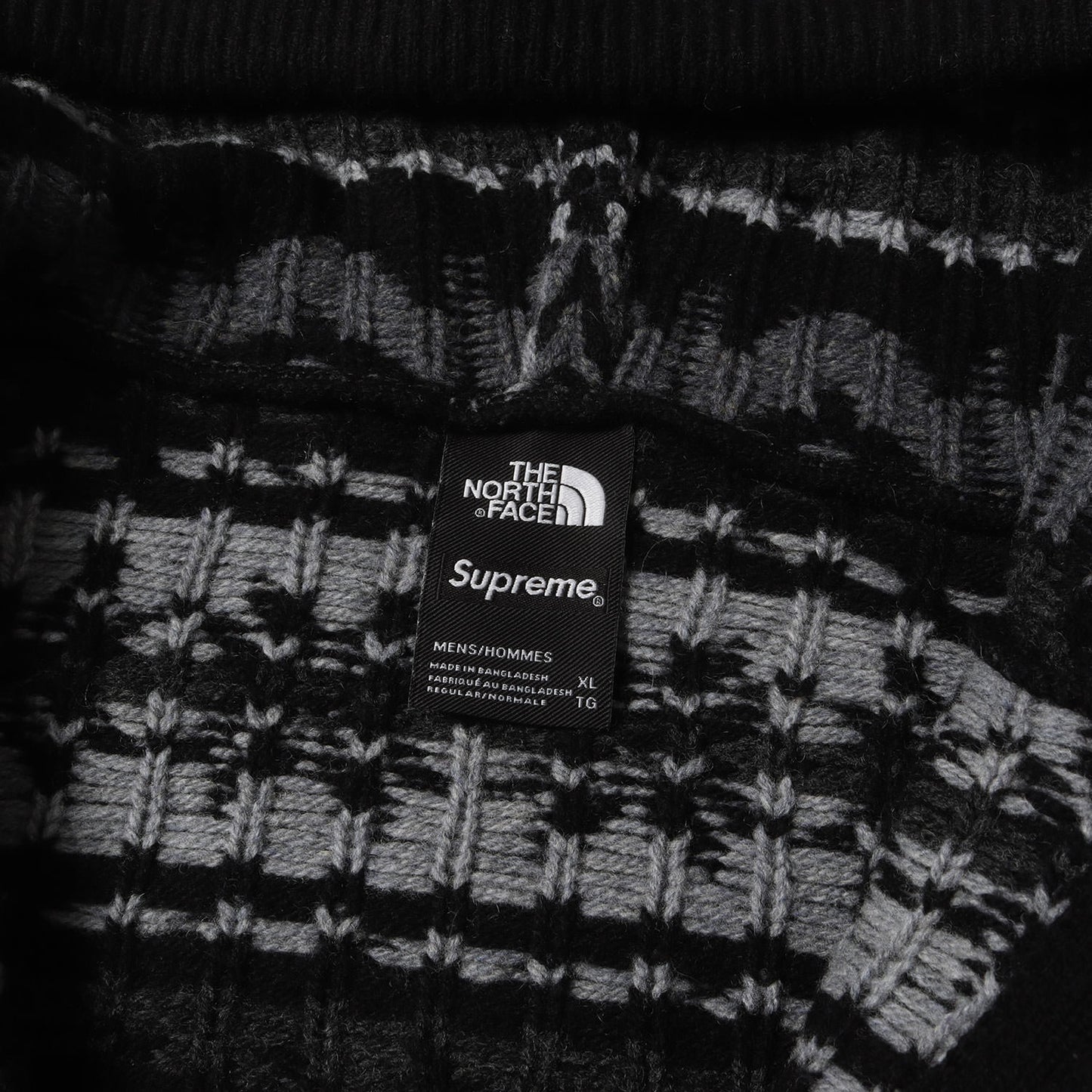 22AW ×THE NORTH FACE ノルディック柄 ジップ ウールニット セーター(Zip Up Hooded Sweater)