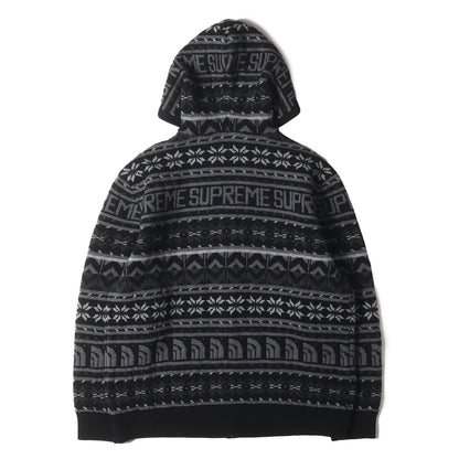 22AW ×THE NORTH FACE ノルディック柄 ジップ ウールニット セーター(Zip Up Hooded Sweater)