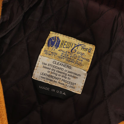 [著名人着用モデル] 90s DEMODE別注 袖レザー メルトン スタジャン USA製