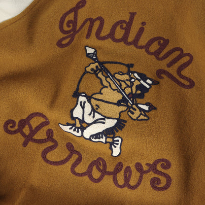 [著名人着用モデル] 90s DEMODE別注 袖レザー メルトン スタジャン USA製