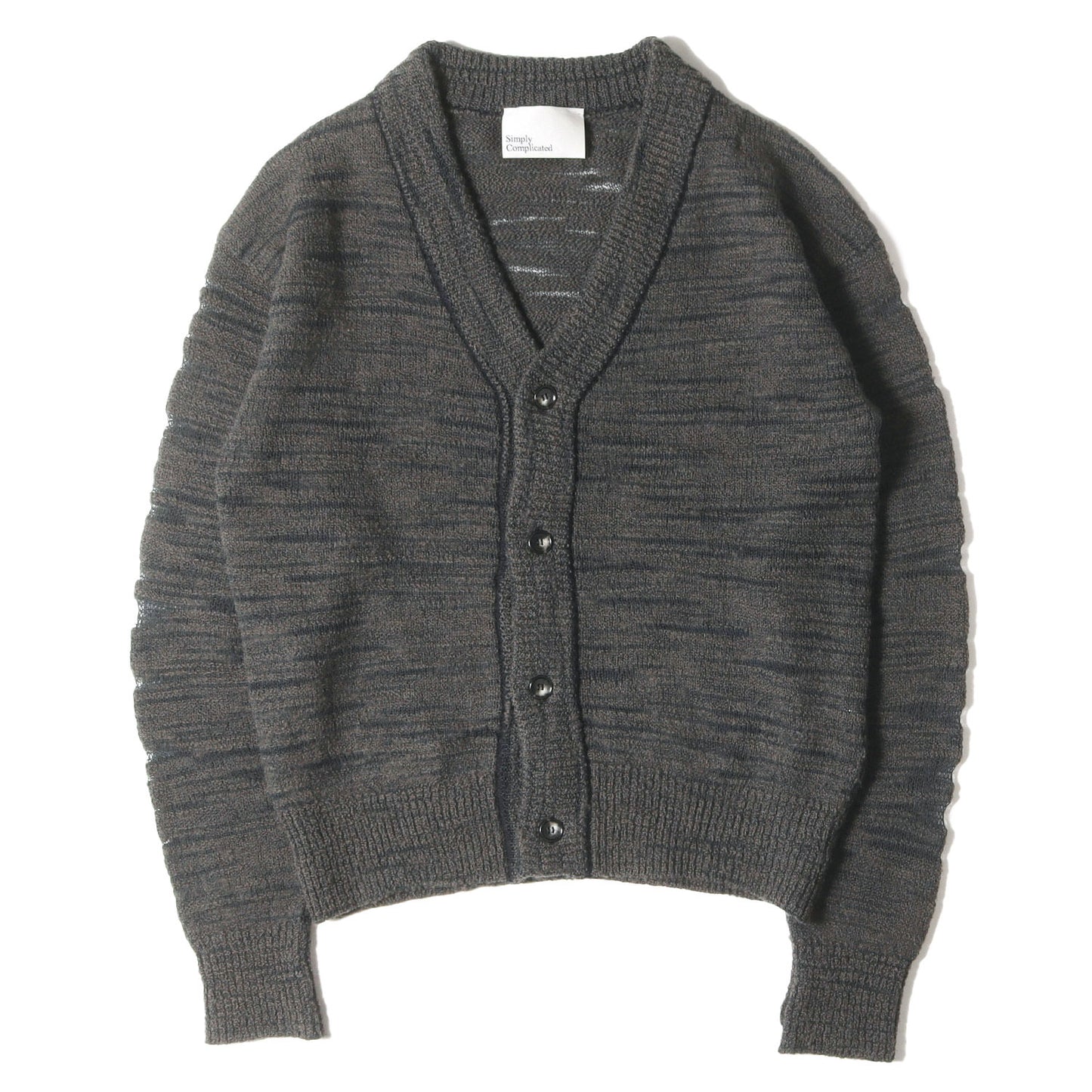 スラブ ウールニット カーディガン