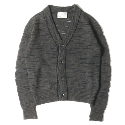 スラブ ウールニット カーディガン