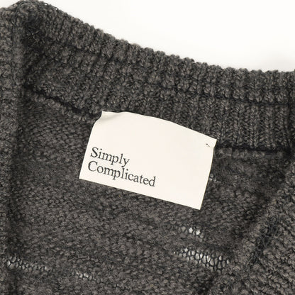 スラブ ウールニット カーディガン