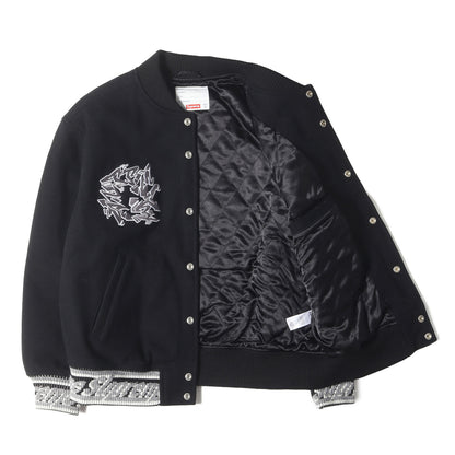 21AW ×STASH グラフィック刺繍 メルトン バーシティジャケット / スタジャン(Support Unit Varsity Jacket)