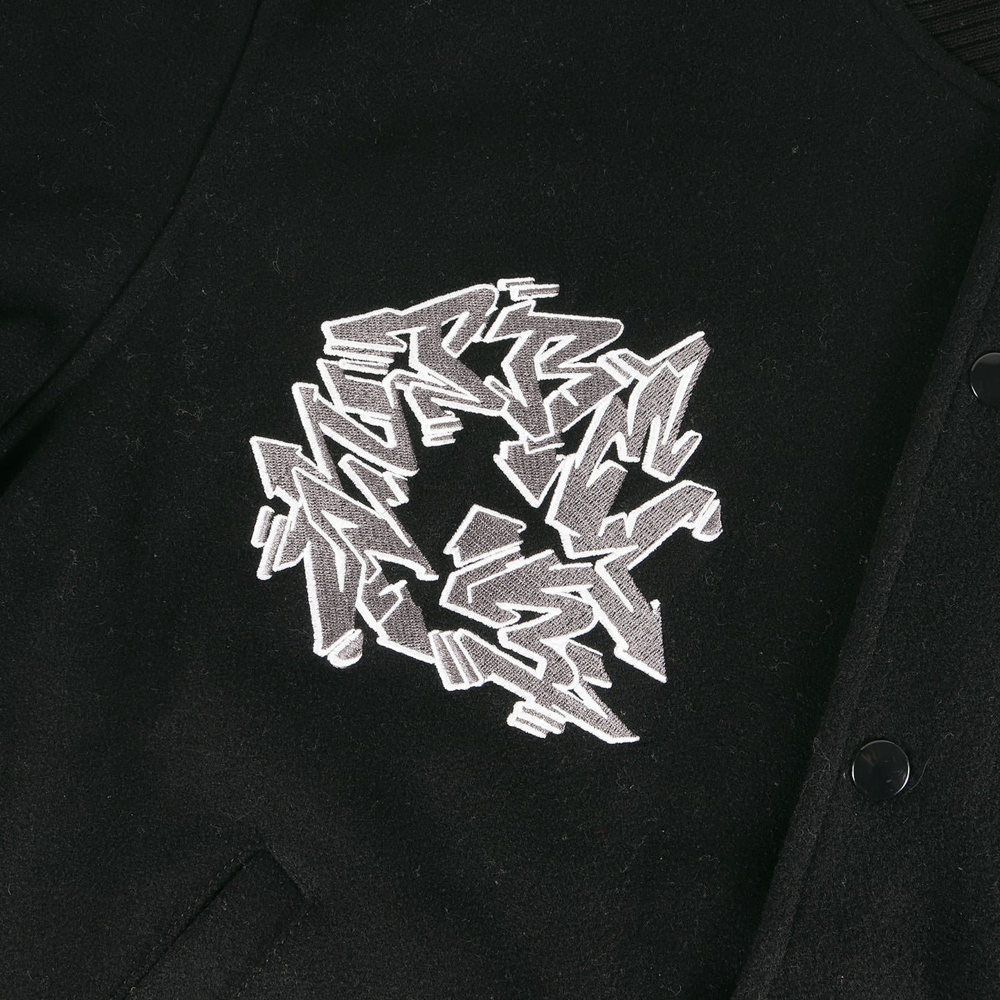 21AW ×STASH グラフィック刺繍 メルトン バーシティジャケット / スタジャン(Support Unit Varsity Jacket)