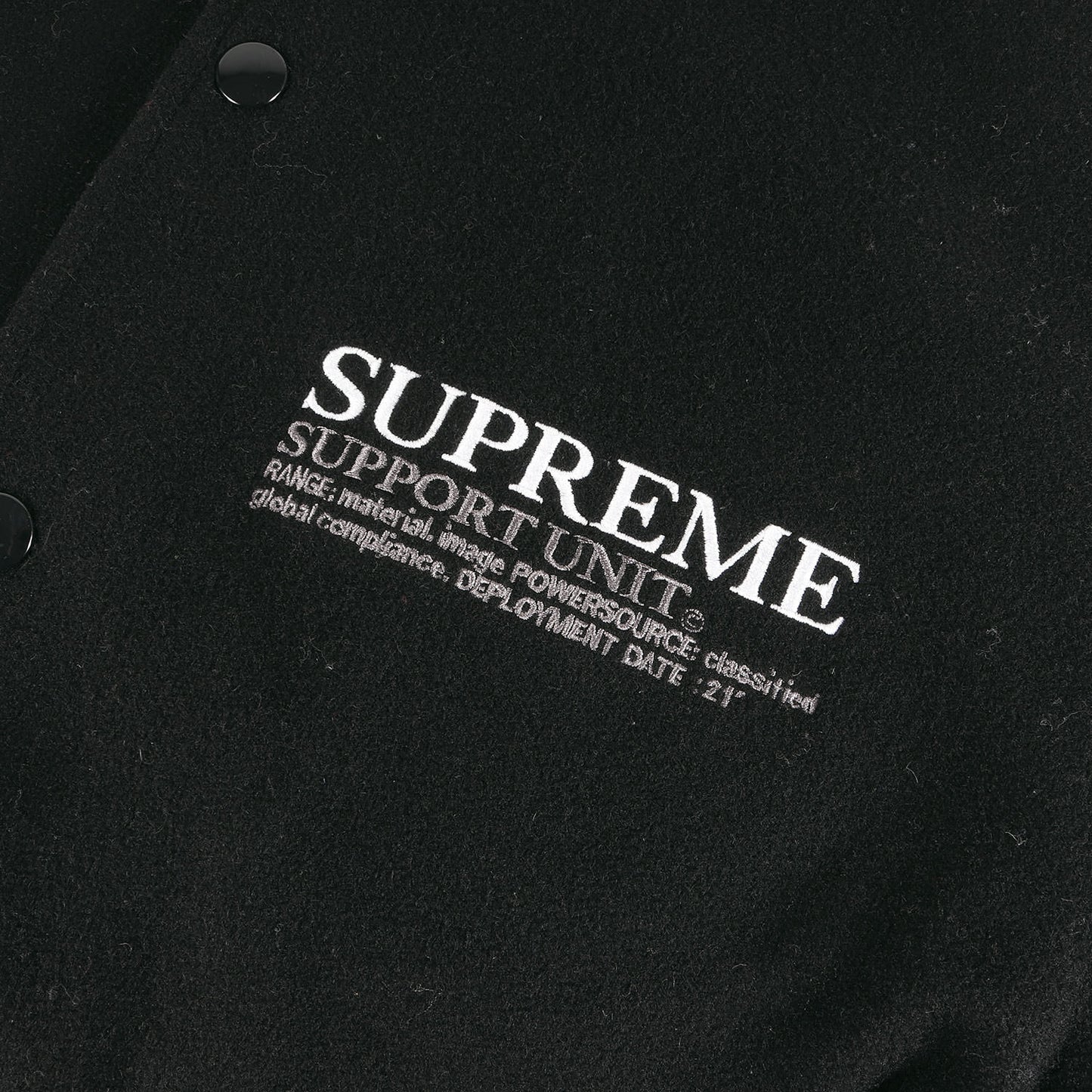 21AW ×STASH グラフィック刺繍 メルトン バーシティジャケット / スタジャン(Support Unit Varsity Jacket)
