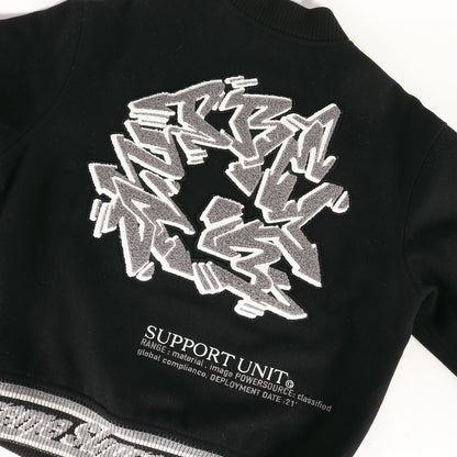 21AW ×STASH グラフィック刺繍 メルトン バーシティジャケット / スタジャン(Support Unit Varsity Jacket)