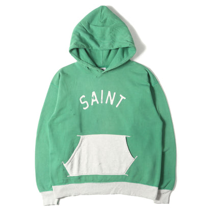 22SS ヴィンテージ加工 フェルトロゴ スウェットパーカー(HOODIE / FELT)