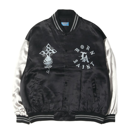 24SS ×BORN X RAISED サテン スタジャン(BR_SATIN JACKET)