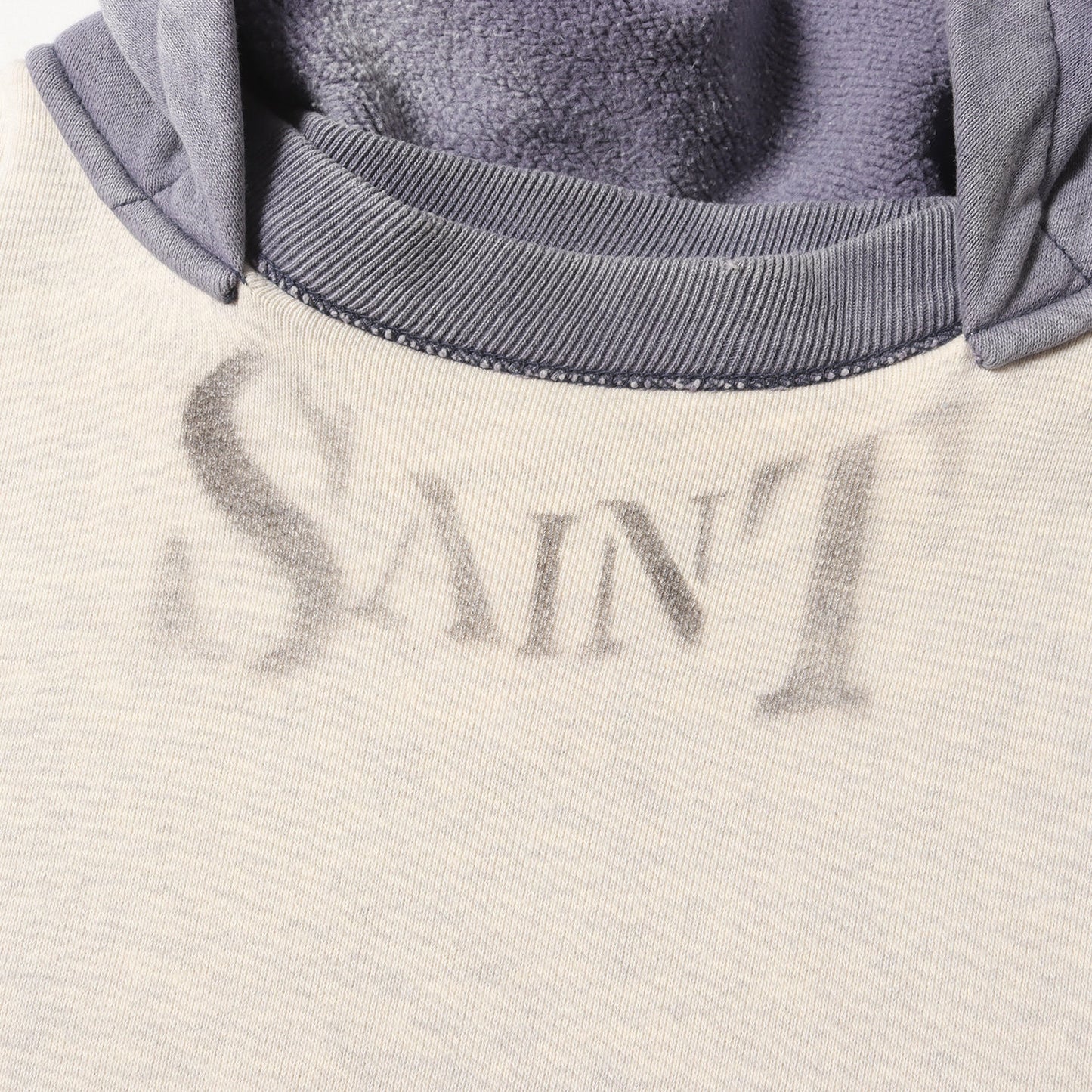 21SS ヴィンテージ加工 後付けフード スウェットパーカー(HOODIE)