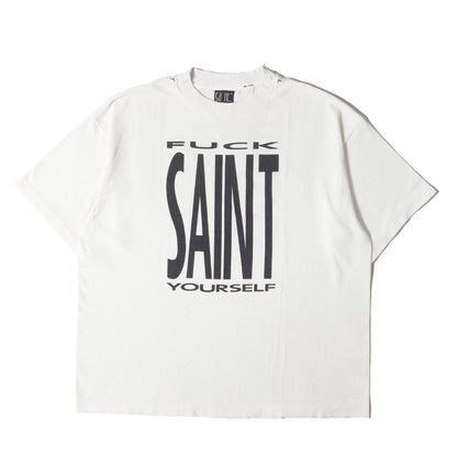25SS ヴィンテージ加工 ナイン・インチ・ネイルズ パロディーロゴ Tシャツ(SS TEE / SAINT YOURSELF)