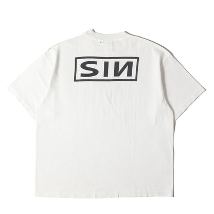 25SS ヴィンテージ加工 ナイン・インチ・ネイルズ パロディーロゴ Tシャツ(SS TEE / SAINT YOURSELF)