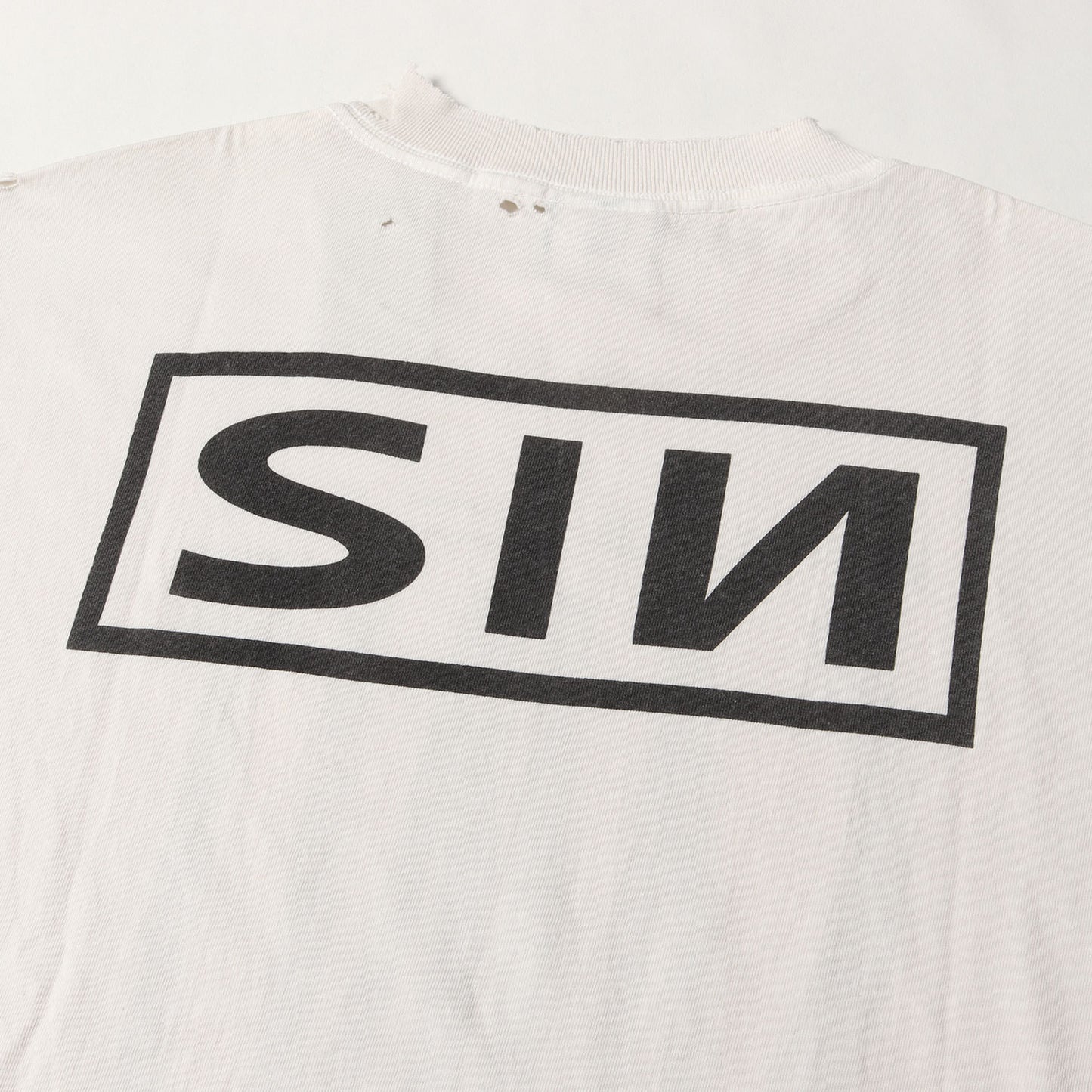 25SS ヴィンテージ加工 ナイン・インチ・ネイルズ パロディーロゴ Tシャツ(SS TEE / SAINT YOURSELF)