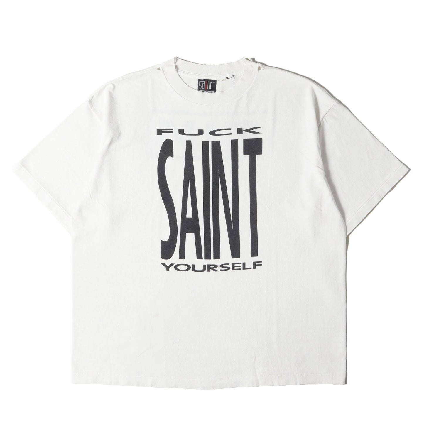 25SS ヴィンテージ加工 ナイン・インチ・ネイルズ パロディーロゴ Tシャツ(SS TEE / SAINT YOURSELF)