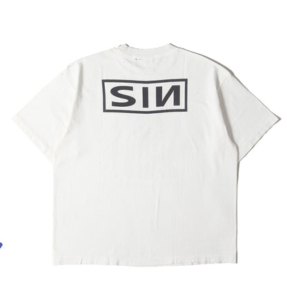 25SS ヴィンテージ加工 ナイン・インチ・ネイルズ パロディーロゴ Tシャツ(SS TEE / SAINT YOURSELF)