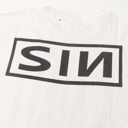 25SS ヴィンテージ加工 ナイン・インチ・ネイルズ パロディーロゴ Tシャツ(SS TEE / SAINT YOURSELF)