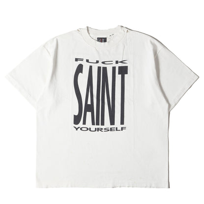 25SS ヴィンテージ加工 ナイン・インチ・ネイルズ パロディーロゴ Tシャツ(SS TEE / SAINT YOURSELF)