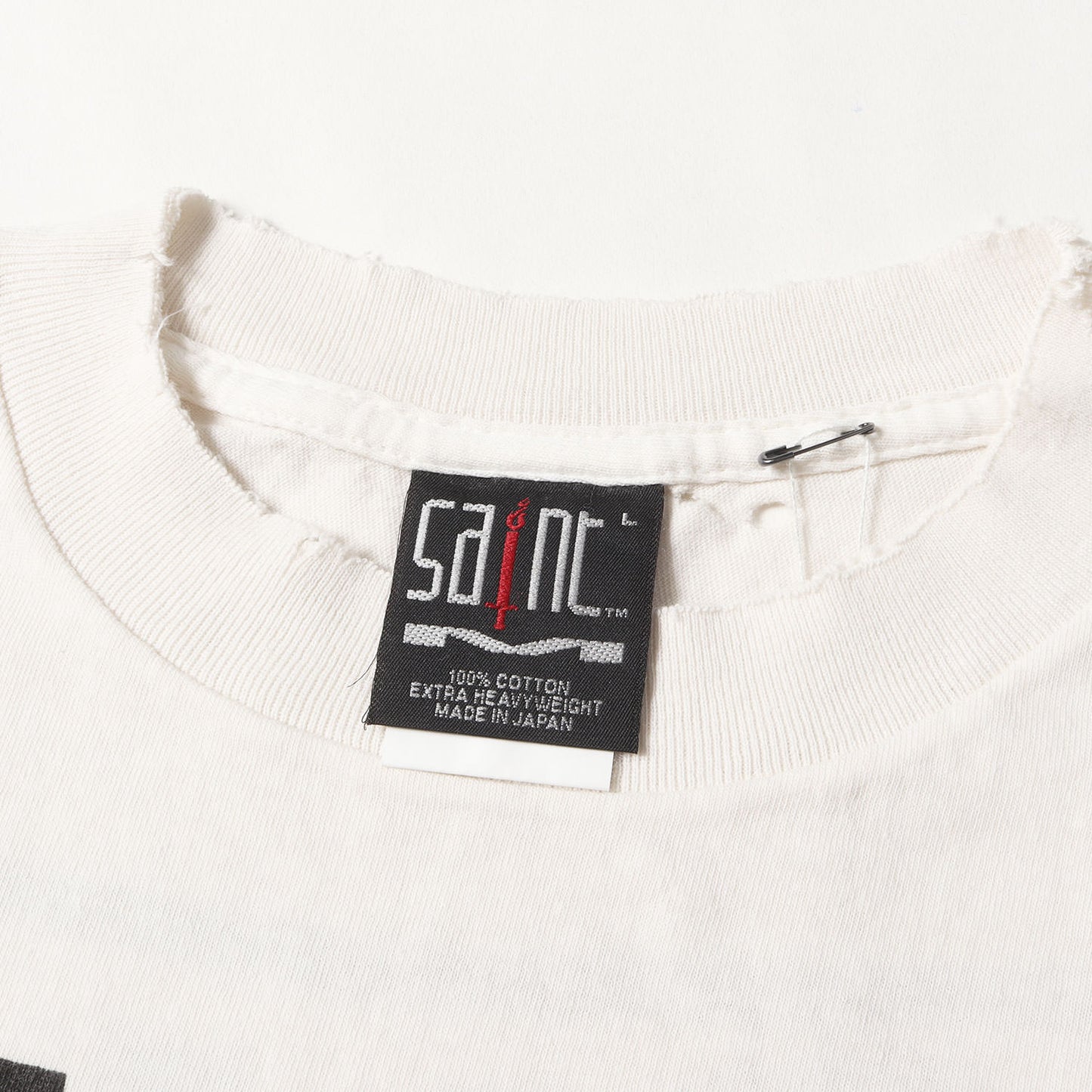 25SS ヴィンテージ加工 ナイン・インチ・ネイルズ パロディーロゴ Tシャツ(SS TEE / SAINT YOURSELF)