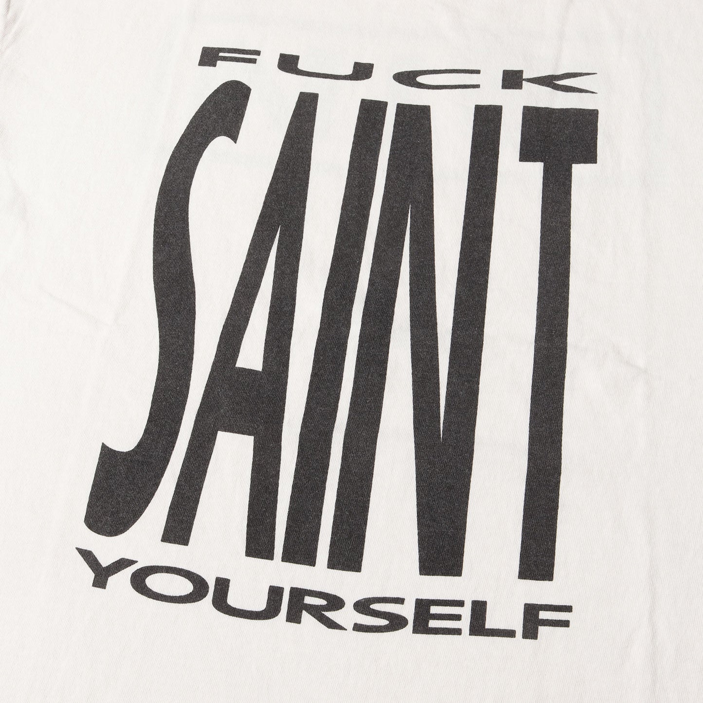 25SS ヴィンテージ加工 ナイン・インチ・ネイルズ パロディーロゴ Tシャツ(SS TEE / SAINT YOURSELF)