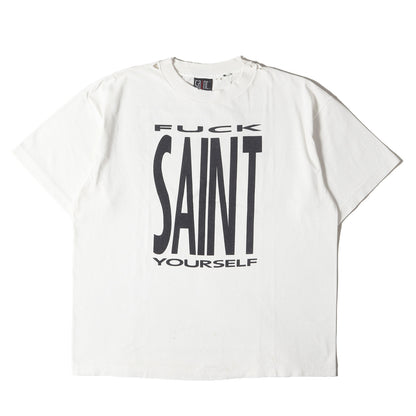 25SS ヴィンテージ加工 ナイン・インチ・ネイルズ パロディーロゴ Tシャツ(SS TEE / SAINT YOURSELF)
