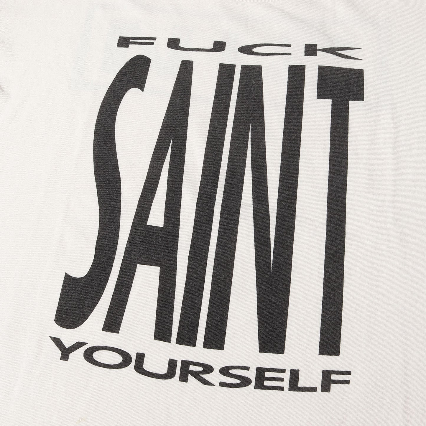 25SS ヴィンテージ加工 ナイン・インチ・ネイルズ パロディーロゴ Tシャツ(SS TEE / SAINT YOURSELF)