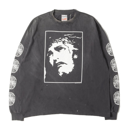 25SS ヴィンテージ加工 キリスト ロングスリーブ Tシャツ(LS TEE / LOVE SAINT)