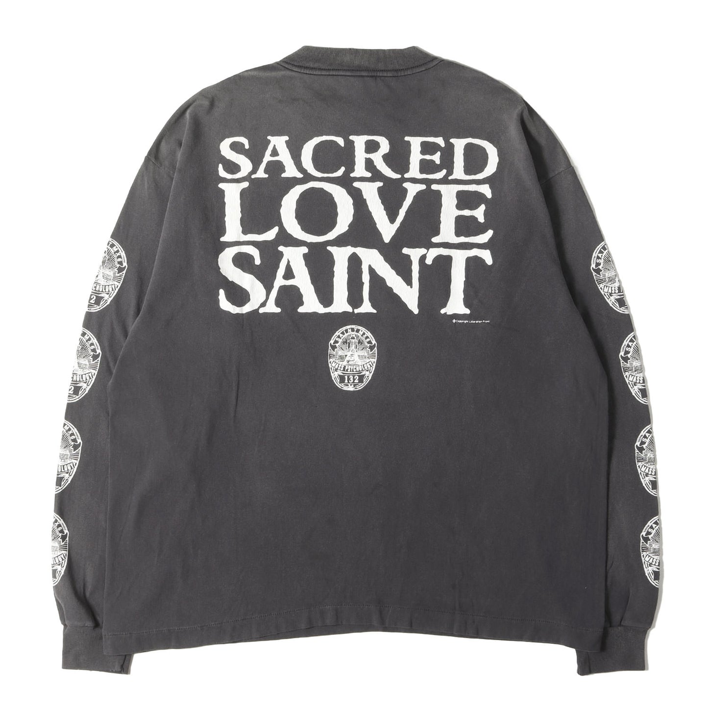 25SS ヴィンテージ加工 キリスト ロングスリーブ Tシャツ(LS TEE / LOVE SAINT)
