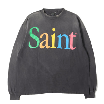 25SS ヴィンテージ加工 グラフィック ロングスリーブ Tシャツ(LS TEE / SAINT)