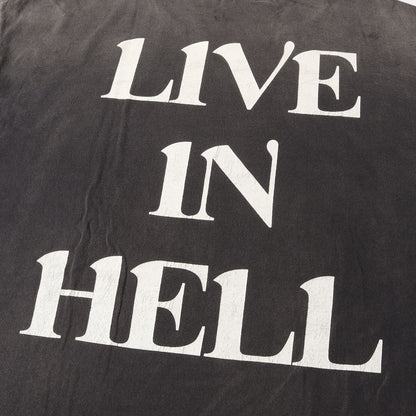 24AW ヴィンテージ加工 グラフィック ロングスリーブ Tシャツ(LS TEE / LIVE IN HELL)