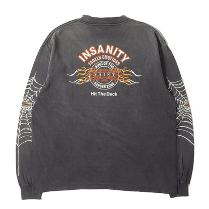 25SS ×TEFLON DISCO ヴィンテージ加工 ロングスリーブ Tシャツ(LS TEE / INSANITY)