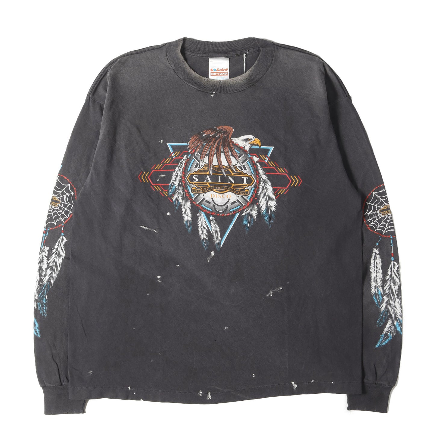 25SS ×TEFLON DISCO ヴィンテージ加工 ロングスリーブ Tシャツ(LS TEE / SAINT DISCO)