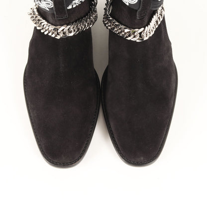 21SS バンダナ&チェーン バックルベルト スウェード ブーツ(Bandana Buckle Boots)