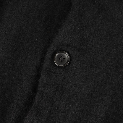 24AW ウール縮絨 袖ニット ４つボタンジャケット(wool nylon thin serge garment treated)