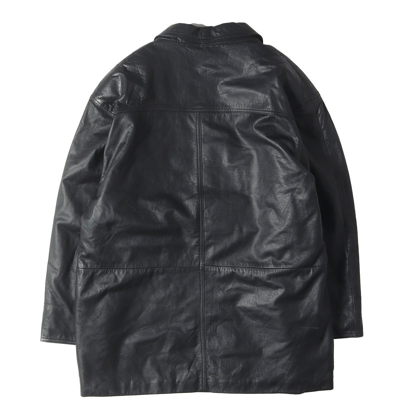 90s カウレザー ダブルブレスト コート JACKER'S