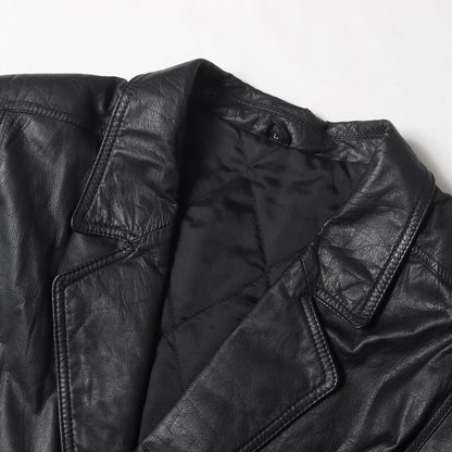 90s カウレザー ダブルブレスト コート JACKER'S