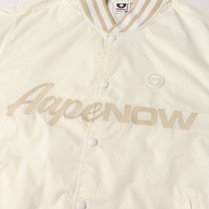 25SS AAPE NOW ロゴ刺繍 ナイロン スタジャン / ジャケット