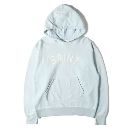 22AW ヴィンテージ加工 フェルトアップリケ スウェットパーカー(HOODIE/FELT)