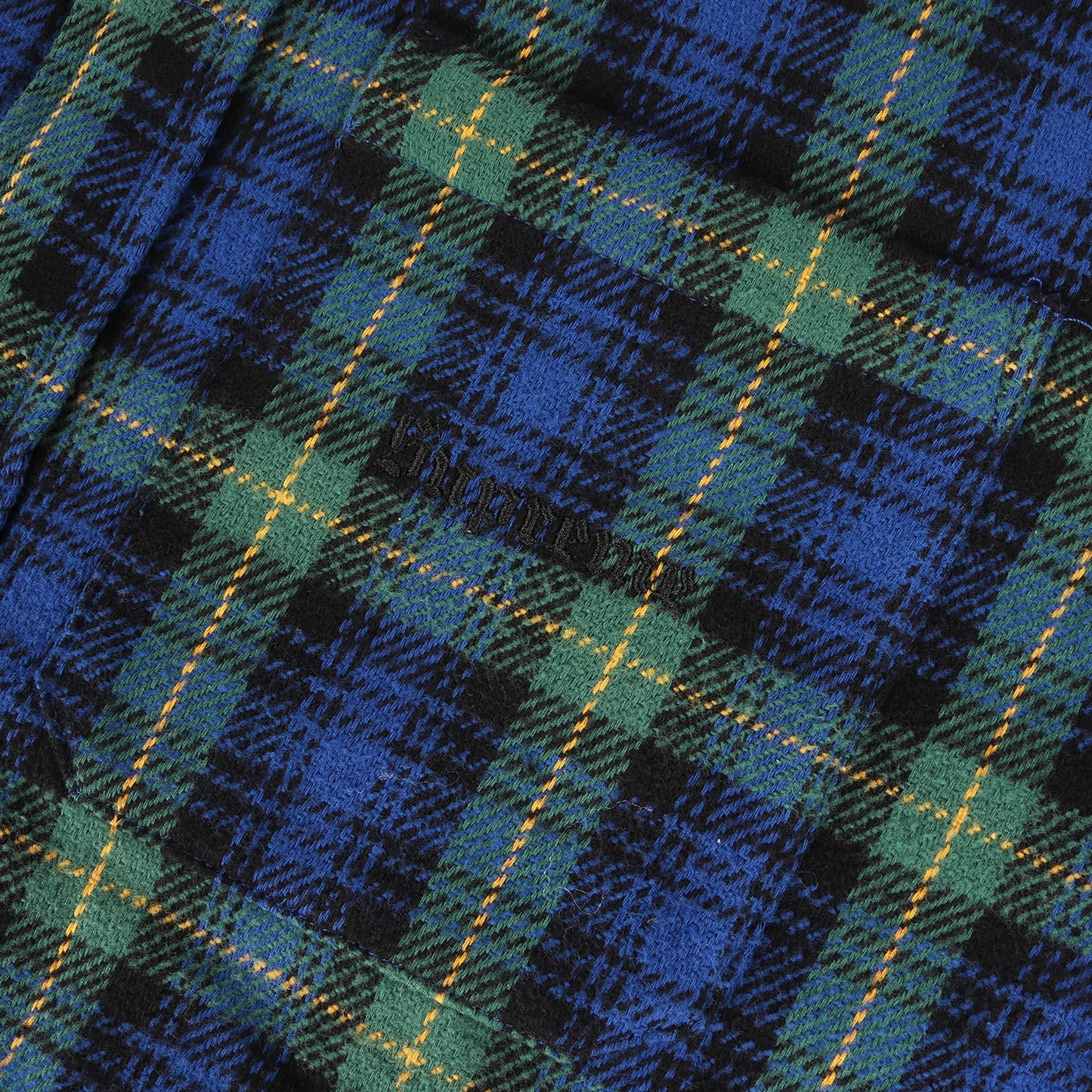 23AW フード付き 裏地キルティング チェック ネルシャツ(Tartan Flannel Hooded Shirt)