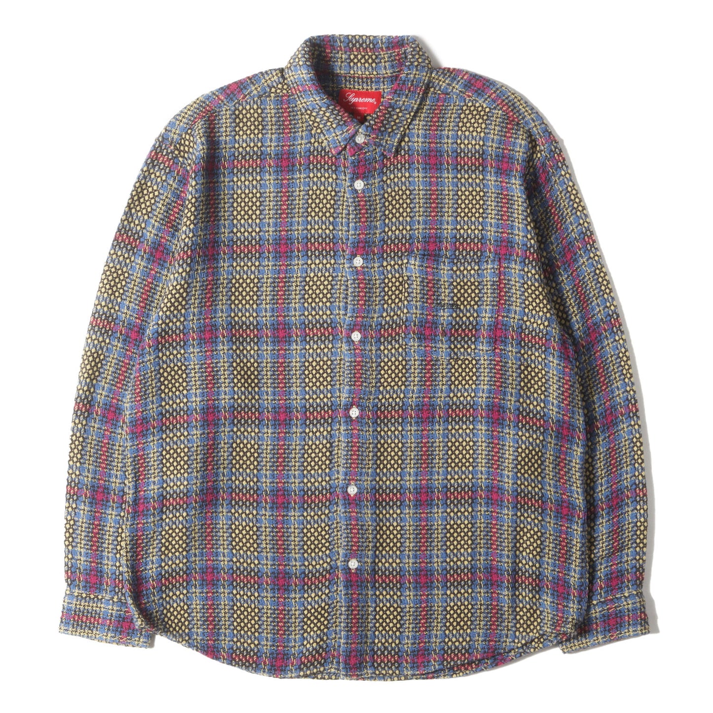 23SS バスケット ウィーブ チェックシャツ(Basket Weave Plaid Shirt)