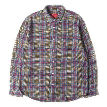 23SS バスケット ウィーブ チェックシャツ(Basket Weave Plaid Shirt)