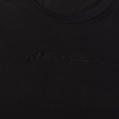 ブランドロゴ刺繍 クルーネック Tシャツ