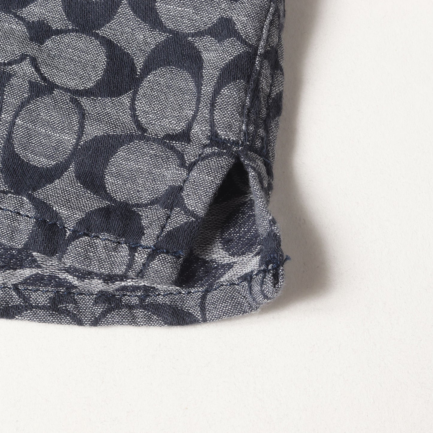 モノグラム ガーゼ オープンカラー 半袖シャツ