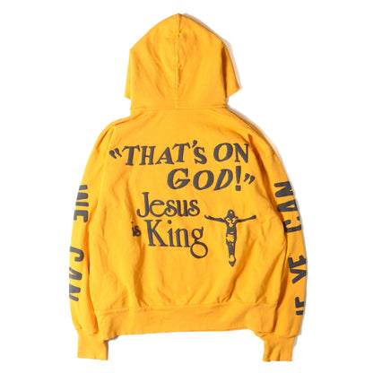 ×Kanye West Trust God Sunday Service 発泡プリント オーバーサイズ スウェットパーカー