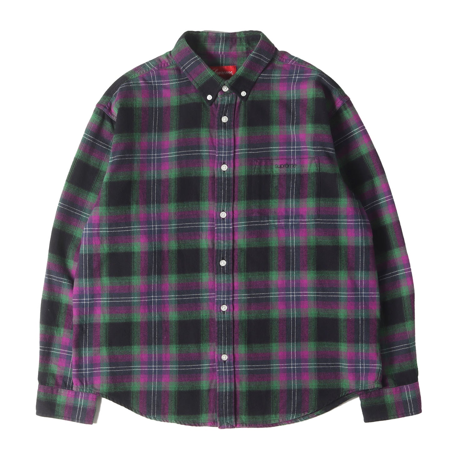22SS ボタンダウン チェック フランネルシャツ(Brushed Plaid Flannel Shirt)